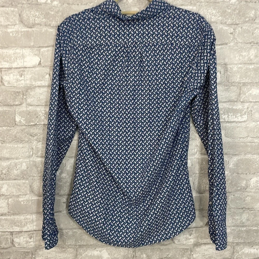 J.Crew Slim Organic Cotton Leaves shirt